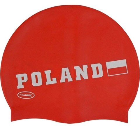 Czepek pływacki Aqua-Speed silikonowy Poland czerwony Czepek pływacki Aqua-Speed silikonowy Poland czerwony