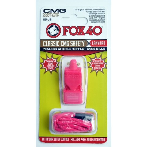 Gwizdek FOX CMG Classic Safety + sznurek 9603-0408 różowy Gwizdek FOX CMG Classic Safety + sznurek 9603-0408 różowy