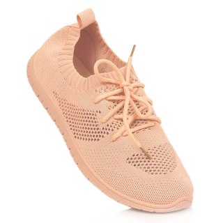 Buty sportowe ażurowe News W EVE211D pudrowy róż
