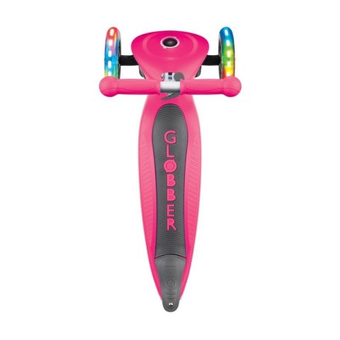 Hulajnoga 3-kołowa Globber Foldable Lights Fuchsia Jr 437-110