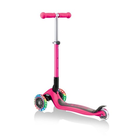 Hulajnoga 3-kołowa Globber Foldable Lights Fuchsia Jr 437-110