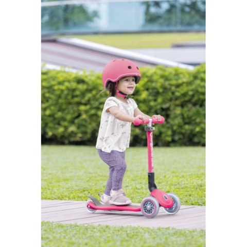 Hulajnoga 3-kołowa Globber Foldable Lights Fuchsia Jr 437-110