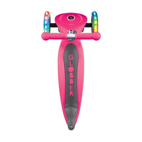 Hulajnoga 3-kołowa Globber Foldable Lights Fuchsia Jr 437-110