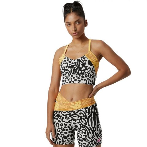 Biustonosz sportowy New Balance Relentless Printed Crop Bra W WB21176BKW Biustonosz sportowy New Balance Relentless Printed Crop Bra W WB21176BKW
