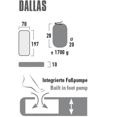 Materac High Peak Dallas 197x70x10 41032 Materac High Peak Dallas 197x70x10 41032