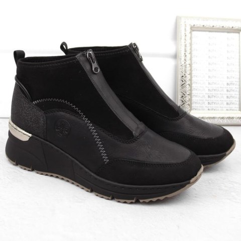 Botki na koturnie Rieker W N6361-00 RKR704