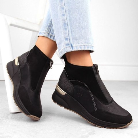 Botki na koturnie Rieker W N6361-00 RKR704