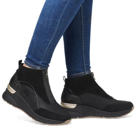 Botki na koturnie Rieker W N6361-00 RKR704