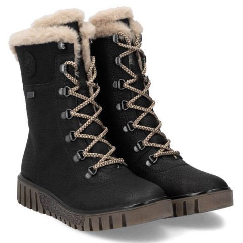 Botki z futerkiem Rieker W Y3424-00 RKR745