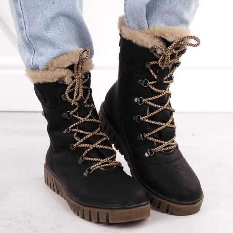 Botki z futerkiem Rieker W Y3424-00 RKR745