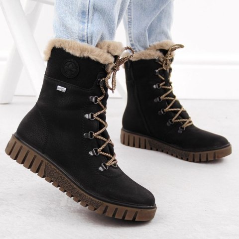 Botki z futerkiem Rieker W Y3424-00 RKR745