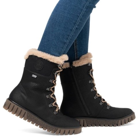 Botki z futerkiem Rieker W Y3424-00 RKR745