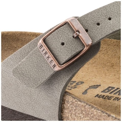 Japonki damskie Birkenstock Gizeh Stone Birko-Flor narrow na wąską stopę szare (0043393)