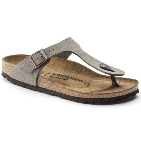 Japonki damskie Birkenstock Gizeh Stone Birko-Flor narrow na wąską stopę szare (0043393)