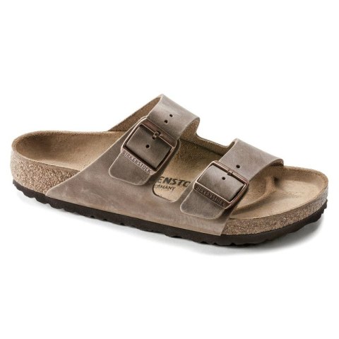 Klapki męskie brązowe Birkenstock Arizona Tabacco Brown narrow wąskie (0352203)