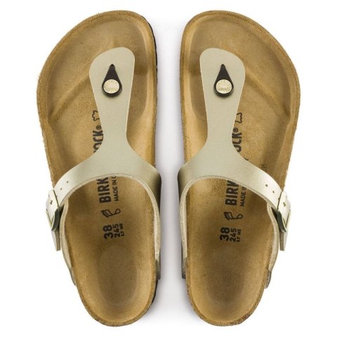 Japonki damskie Birkenstock Gizeh Birko-Flor Gold złote narrow wąskie (1016109)