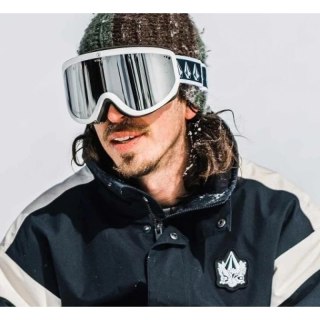 Gogle narciarskie damskie/męskie Volcom Footprints snowboardowe sportowe srebrne (VG0622116)