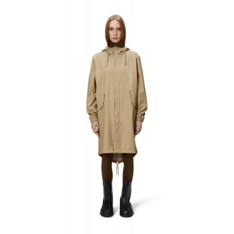 Kurtka, płaszcz przeciwdeszczowy Rains unisex Fishtail Parka W3 18140 24 SAND