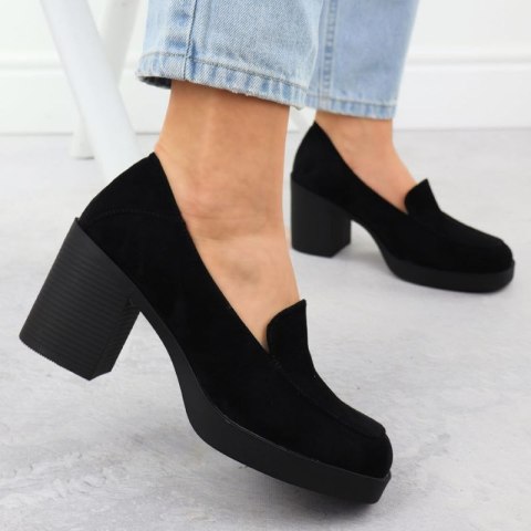 Półbuty mokasyny na obcasie Potocki W SZ12547 WOL288A