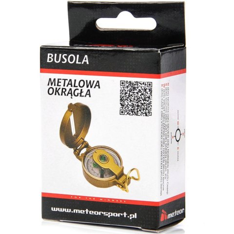 Busola metalowa okrągła Meteor złota 8191/71001 Busola metalowa okrągła Meteor złota 8191/71001