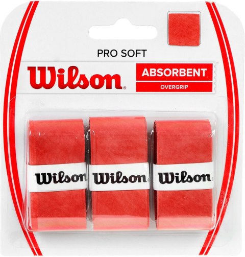 Owijka Wilson Pro Soft Absorbent Overgrip czerwona 3szt WRZ4040OR Owijka Wilson Pro Soft Absorbent Overgrip czerwona 3szt WRZ4040OR