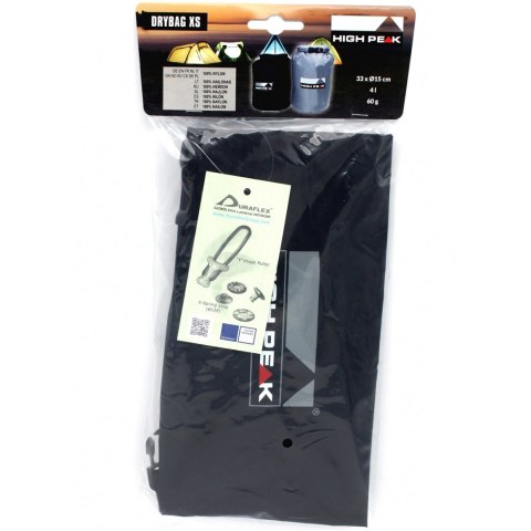 Worek żeglarski High Peak Drybag 4L XS czarny 32059 Worek żeglarski High Peak Drybag 4L XS czarny 32059
