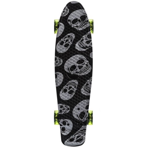 Deskorolka Meteor Multikolor Skulls czarno-szara 22607 Deskorolka Meteor Multikolor Skulls czarno-szara 22607