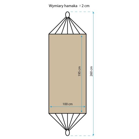 Hamak Classic Royokamp 1-osobowy 200 cm x 100 cm 1021065