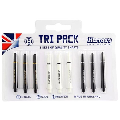 Harrows Shafts Tri Pack czarne,białe Harrows Shafts Tri Pack czarne,białe