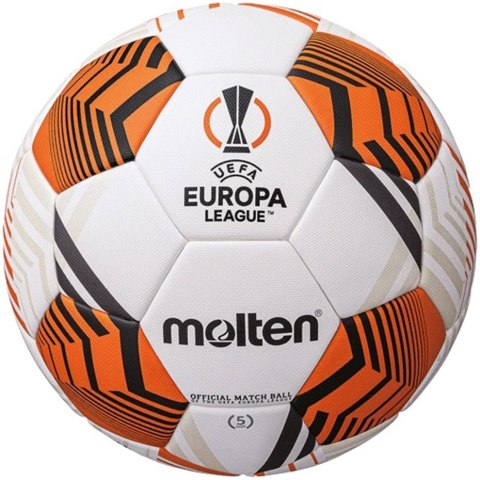 Piłka nożna Molten Official UEFA Europa League Acentec biało-pomarańczowa F5U5000-12 Piłka nożna Molten Official UEFA Europa League Acentec biało-pomarańczowa F5U5000-12