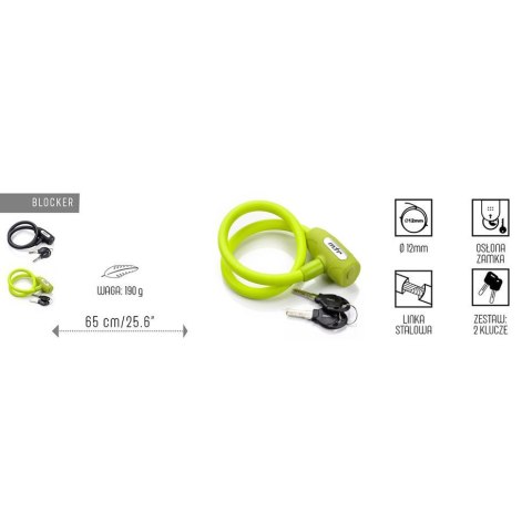 Zapięcie rowerowe Meteor Blocker zielone 31549