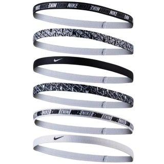 Opaski na głowę Nike 6szt printed czarno-białe N0002545176OS
