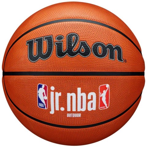 Piłka koszykowa Wilson JR NBA Logo Auth Outdoor pomarańczowa WZ3011801XB6 Piłka koszykowa Wilson JR NBA Logo Auth Outdoor pomarańczowa WZ3011801XB6