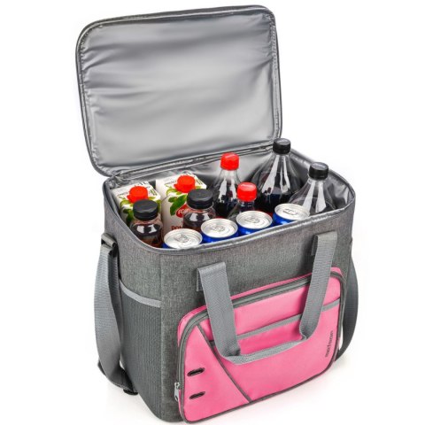 Torba termiczna Meteor Frosty 30L różowo-szara 74640 Torba termiczna Meteor Frosty 30L różowo-szara 74640