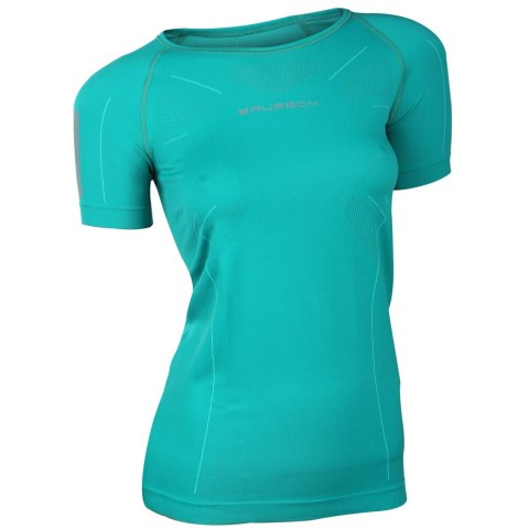 Koszulka damska Brubeck Athletic lazurowa zieleń SS11080 Koszulka damska Brubeck Athletic lazurowa zieleń SS11080