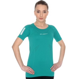 Koszulka damska Brubeck Athletic lazurowa zieleń SS11080