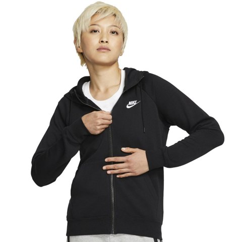 Bluza damska Nike Essentials Hoodie FZ FLC czarna BV4122 010 Bluza damska Nike Essentials Hoodie FZ FLC czarna BV4122 010