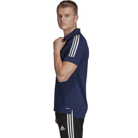 Koszulka męska adidas Condivo 20 Polo granatowo-biała ED9245