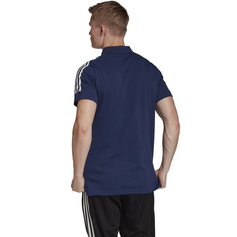 Koszulka męska adidas Condivo 20 Polo granatowo-biała ED9245
