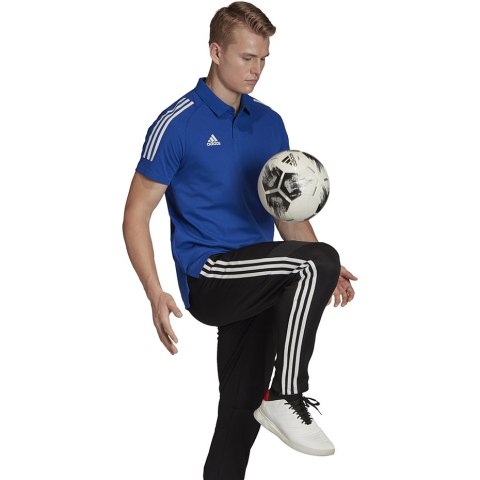 Koszulka męska adidas Condivo 20 Polo niebiesko-biała ED9237
