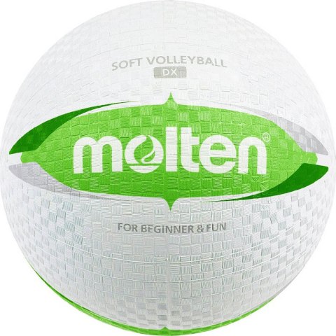 Piłka siatkowa Molten gumowa biało-zielona S2V1550-WG Piłka siatkowa Molten gumowa biało-zielona S2V1550-WG