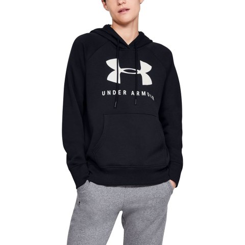 Bluza damska Under Armour Rival Fleece Graphic Hoodie czarna 1348550 001 Bluza damska Under Armour Rival Fleece Graphic Hoodie czarna 1348550 001