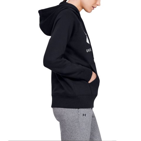 Bluza damska Under Armour Rival Fleece Graphic Hoodie czarna 1348550 001 Bluza damska Under Armour Rival Fleece Graphic Hoodie czarna 1348550 001