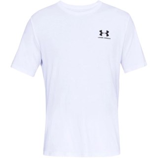 Koszulka męska Under Armour Sportstyle Left Chest SS biała 1326799 100