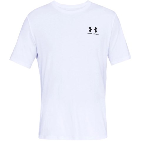 Koszulka męska Under Armour Sportstyle Left Chest SS biała 1326799 100 Koszulka męska Under Armour Sportstyle Left Chest SS biała 1326799 100