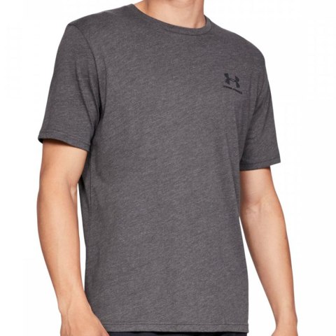 Koszulka męska Under Armour Sportstyle Left Chest SS ciemny szary 1326799 019 Koszulka męska Under Armour Sportstyle Left Chest SS ciemny szary 1326799 019
