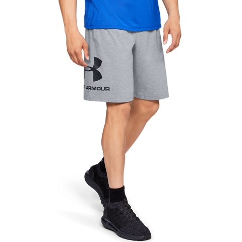 Spodenki męskie Under Armour Sportstyle Cotton Logo szare 1329300 035 Spodenki męskie Under Armour Sportstyle Cotton Logo szare 1329300 035