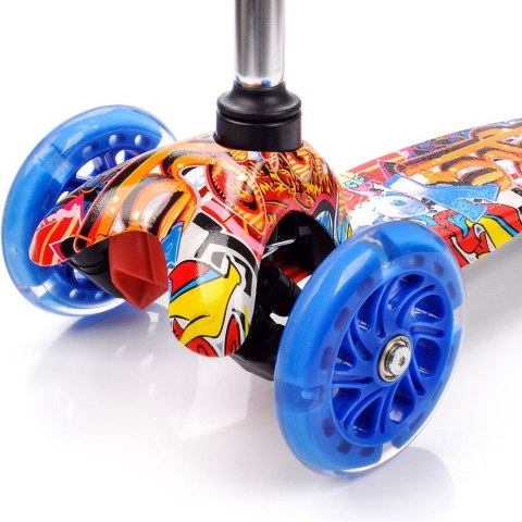Hulajnoga trójkołowa z kółkami Led Meteor Tucan graffiti 22504