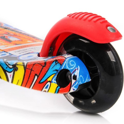 Hulajnoga trójkołowa z kółkami Led Meteor Tucan graffiti 22504