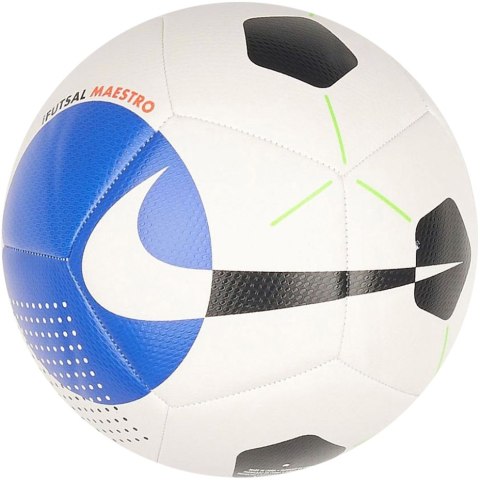 Piłka nożna Nike Futsal Maestro biało-niebiesko-czarna SC3974 100 Piłka nożna Nike Futsal Maestro biało-niebiesko-czarna SC3974 100